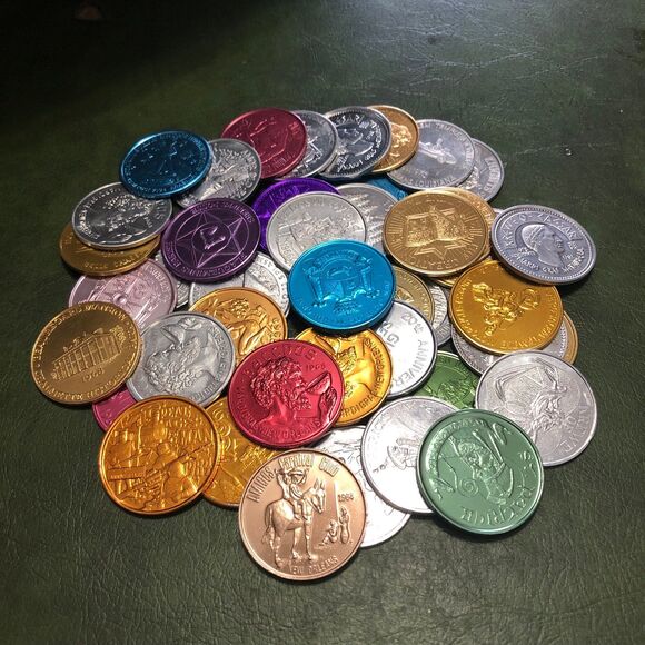 Vintage Lot of 46 Mardi Gras Tokens Range 1960s-1980s, Collectible, Crafting - Picture 1 of 12